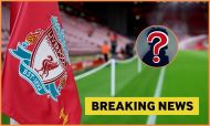 Liverpool FC flag and 'breaking news' banner