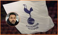 Tottenham logo on flag, and Roberto De Zerbi
