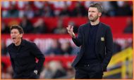 Michael Carrick during Manchester United's win over Brentford