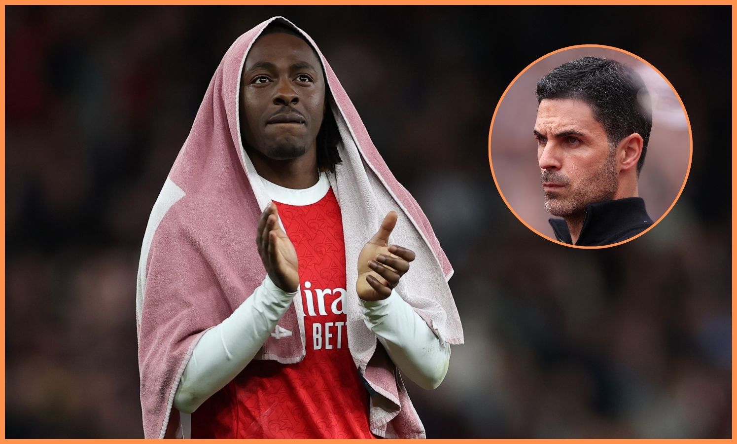 Eberechi Eze and Mikel Arteta