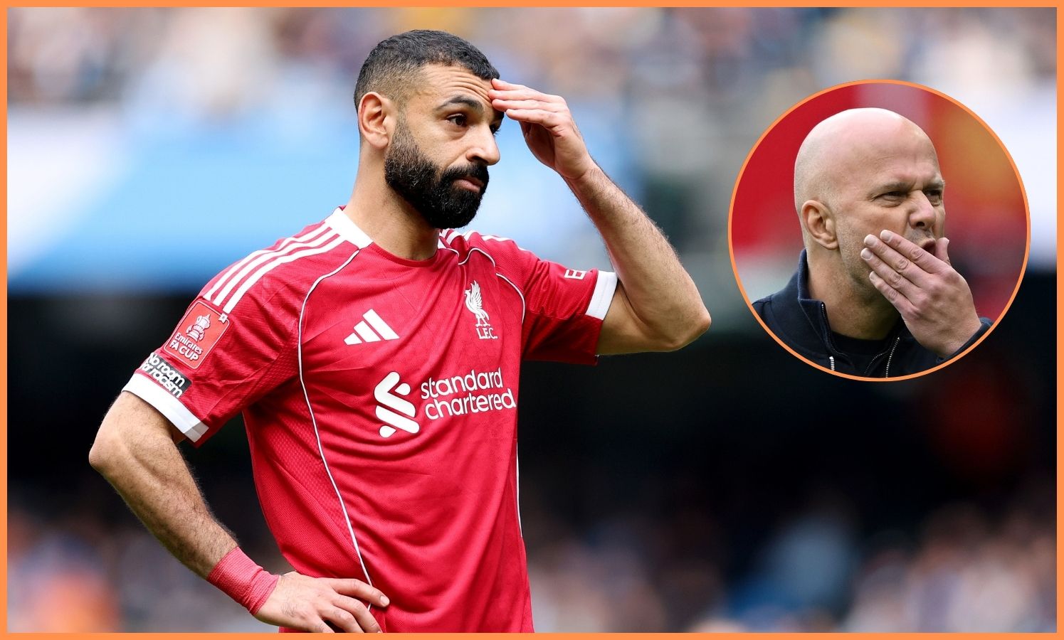 Mohamed Salah and Arne Slot