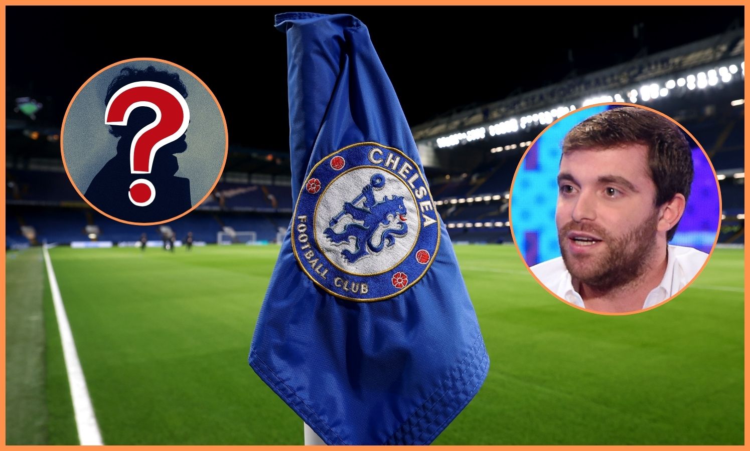 Chelsea corner flag and Fabrizio Romano