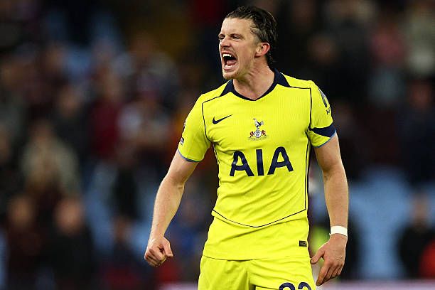 Conor Gallagher after scoring for Tottenham