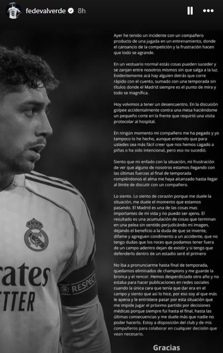 federico valverde statement