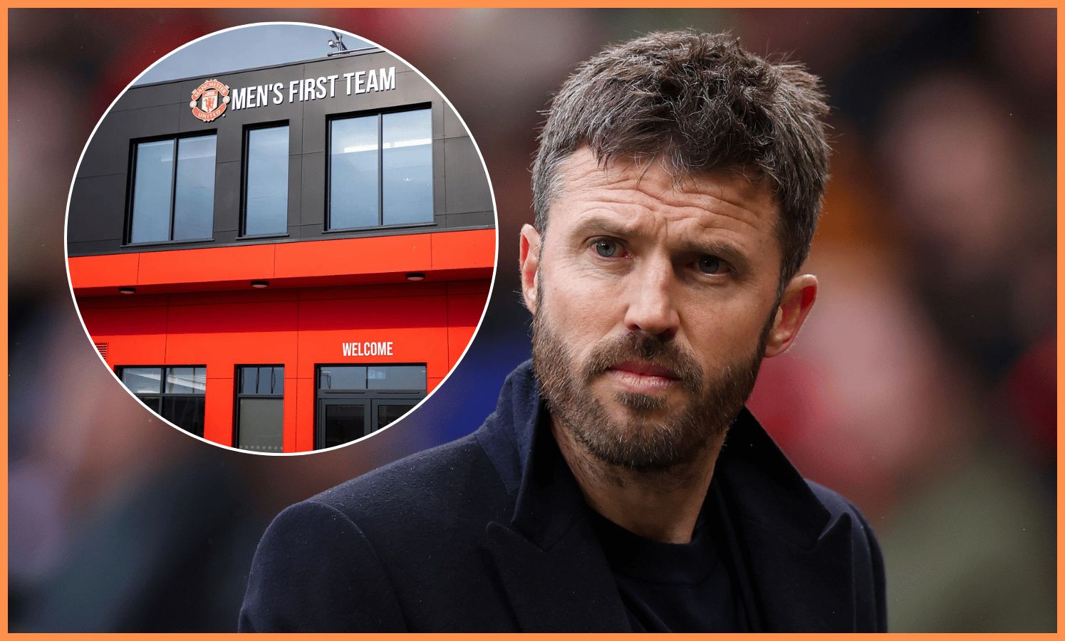 MANCHESTER, INGLATERRA - 15 DE MARÇO: Michael Carrick, técnico do Manchester United, assiste à partida da Premier League entre Manchester United e Aston Villa em Old Trafford em 15 de março de 2026 em Manchester, Inglaterra.