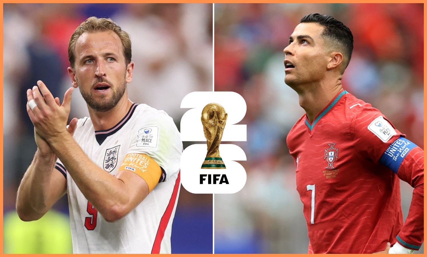 Harry Kane and Cristiano Ronaldo at the World Cup