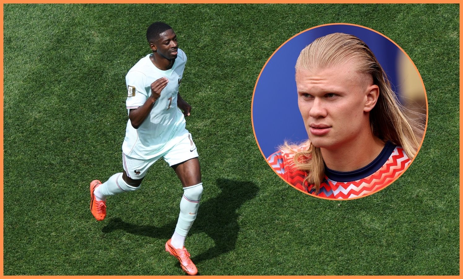 Ousmane Dembele and Erling Haaland