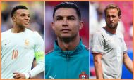 Kylian Mbappe, Cristiano Ronaldo, and Harry Kane