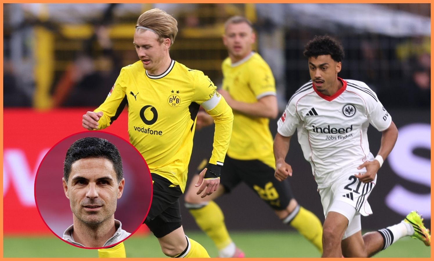 Nathaniel Brown em ação pelo Eintracht Frankfurt contra o Borussia Dortmund