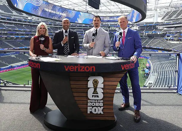 FOX Sports panel including Zlatan Ibrahimovic and Alexi Lalas and Thierry Henry