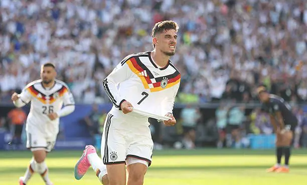 Kai Havertz celebrating goal for Germany