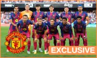 Alejandro Balde lining up with Barcelona