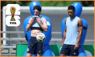 Declan Rice and Jude Bellingham in England training