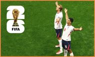 Harry Kane and Jude Bellingham celebrate during England's win vs Mexico