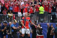 Erling Haaland celebrates his goal vs Brazil