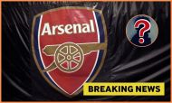Arsenal badge with breaking news and mystery player