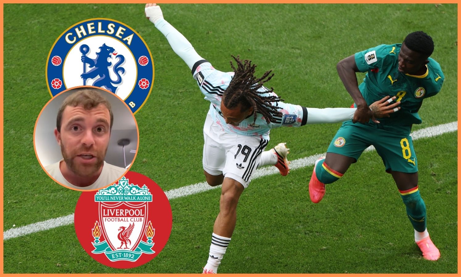 Lamine Camara in action at the World Cup