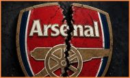 Cracked Arsenal FC badge