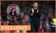 Arsenal manager Mikel Arteta applauds the crowd at the Emirates Stadium