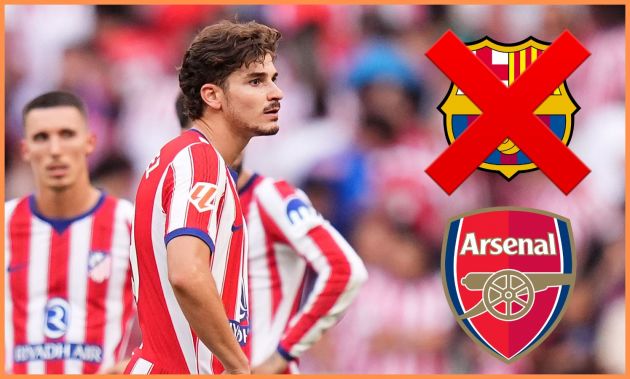 Julian Alvarez of Atletico Madrid looks on
