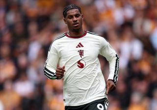Marcus Rashford in action for Man United against Hull City
