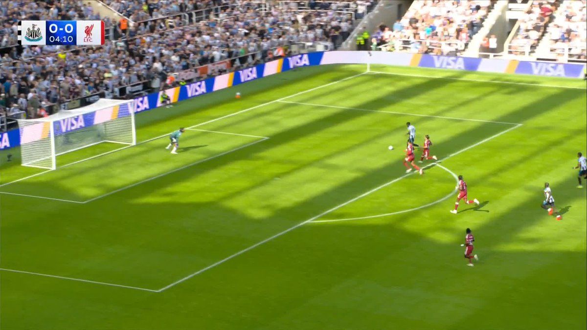 Watch: Anthony Elanga punishes Liverpool with electric speed as Newcastle score on counter to take the lead