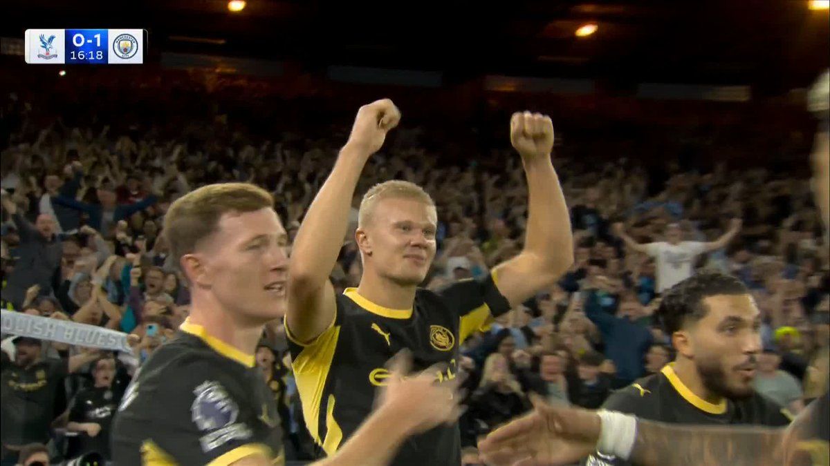 Watch: Erling Haaland scores stunning header to put Man City ahead vs Crystal Palace