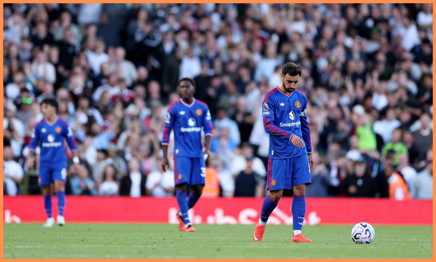 Bruno Fernandes respondeu no empate do Man United com o Fulham