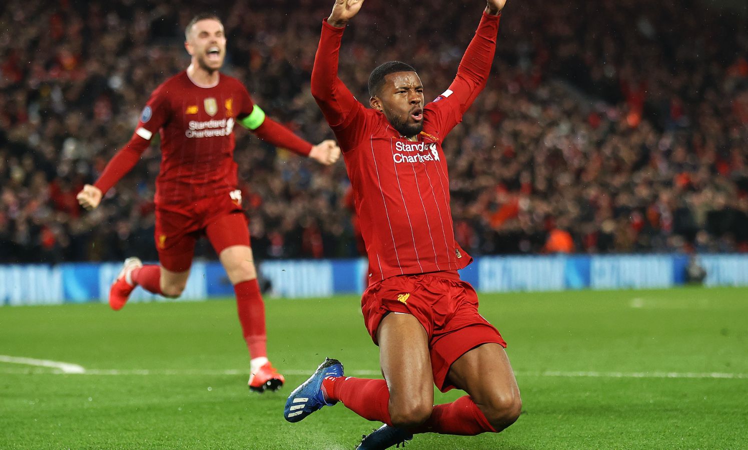 Georgino Wijnaldum and Jordan Henderson