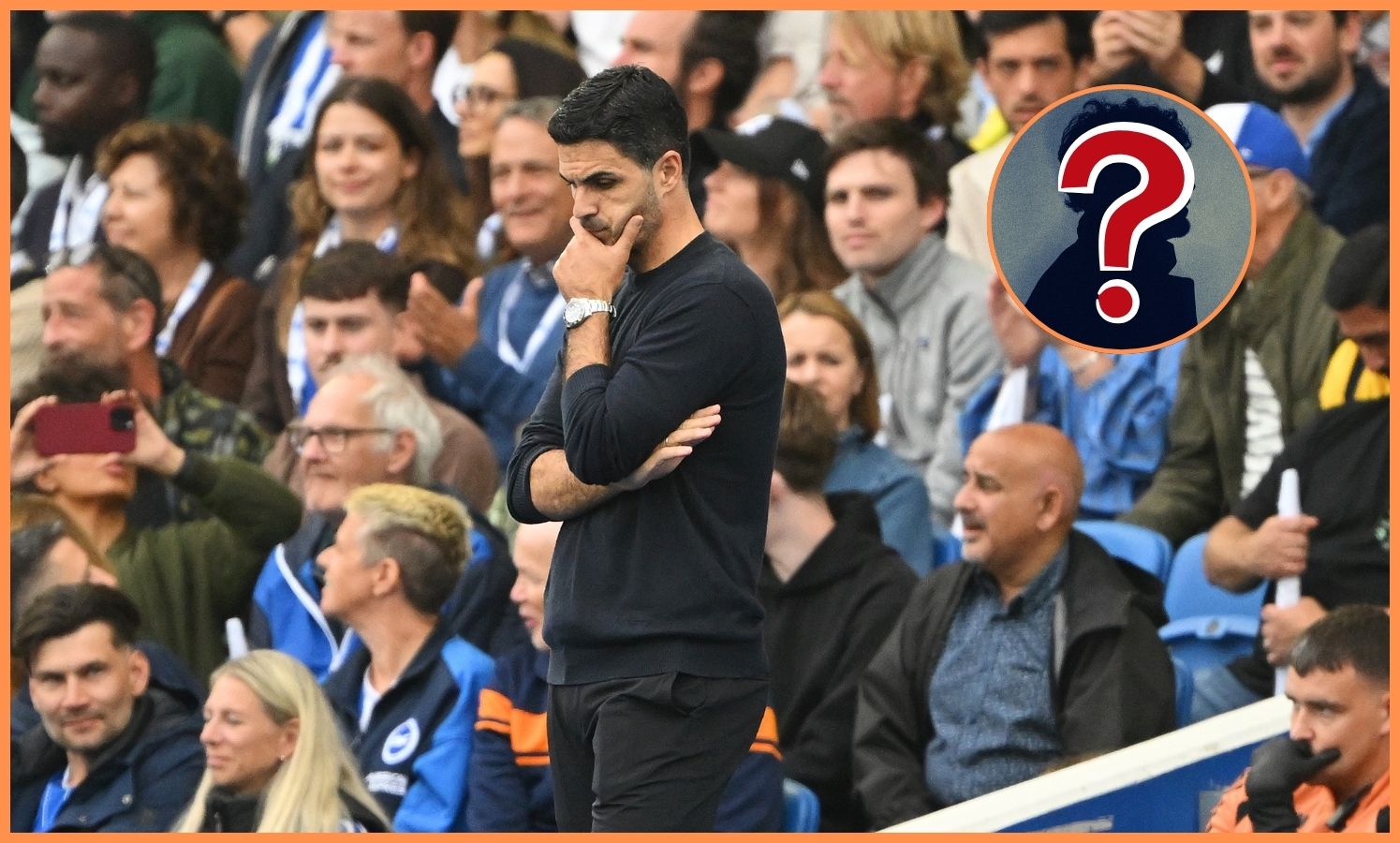 O técnico do Arsenal, Mikel Arteta, respondeu durante a derrota para o Brighton