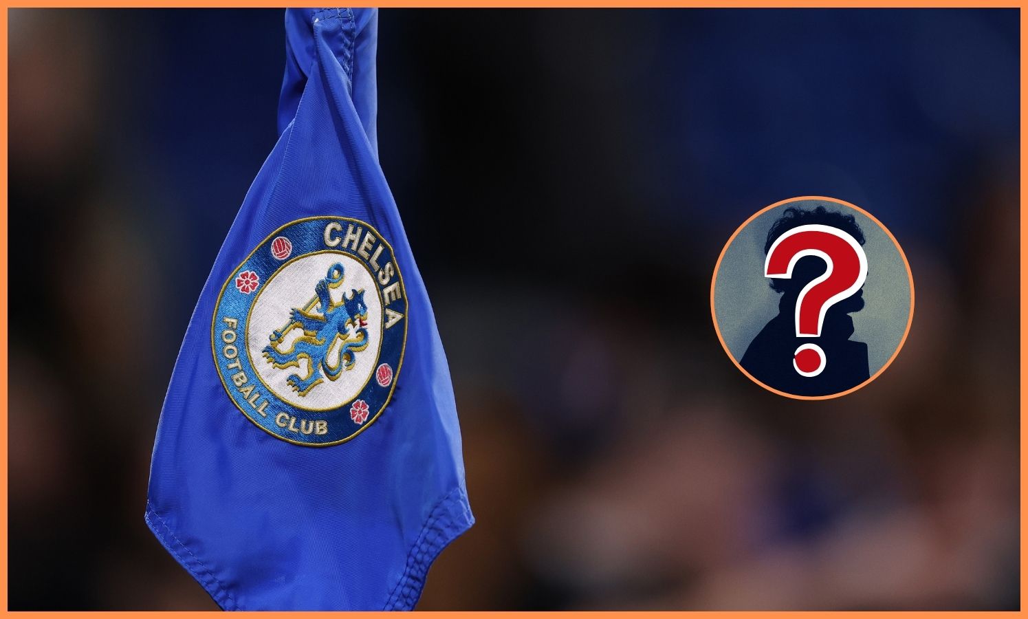 Bandeira de canto com a marca do Chelsea FC