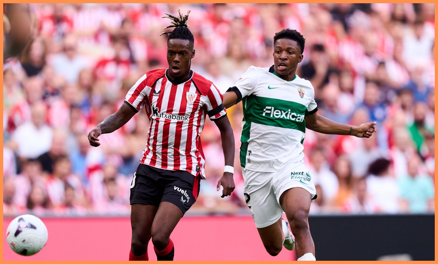 Nico Williams está em ação pelo Athletic Bilbao
