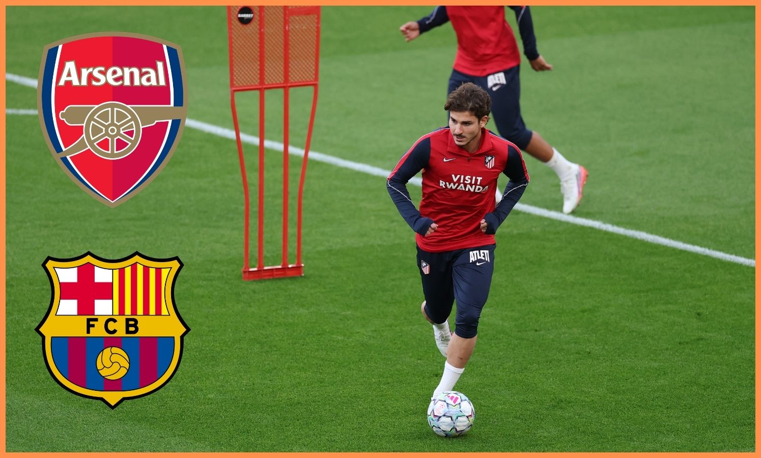 Julian Alvarez no treino do Atlético de Madrid