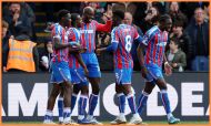 Jefferson Lerma with his Crystal Palace teammates
