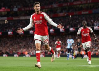 Kai Havertz celebrates scoring for Arsenal vs Coventry City
