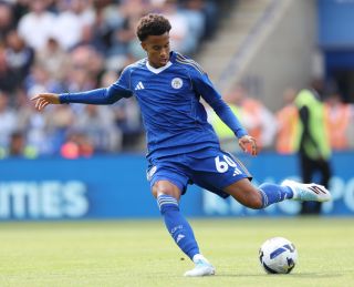 Louis Page in action for Leicester