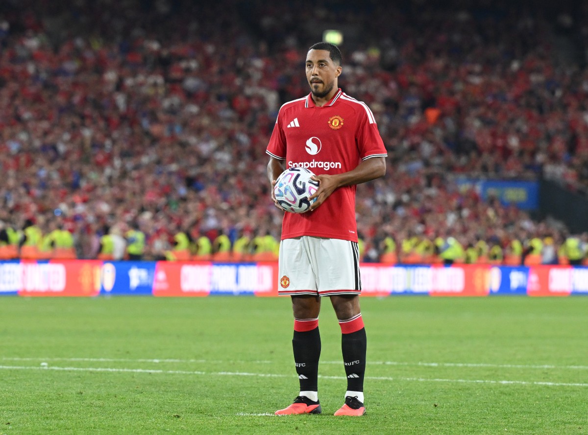 Youri Tielemans in action in pre-season for Manchester United